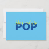 Invitation Femme noire, Prête à la pop, Bubblegum, Bleu (Dos)