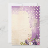 Invitation Femme Pois violette 50e anniversaire (Dos)