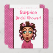 Invitation Femme portant des Curlers (Devant / Derrière)