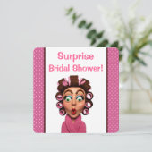 Invitation Femme portant des Curlers (Debout devant)