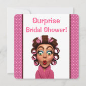 Invitation Femme portant des Curlers (Devant)