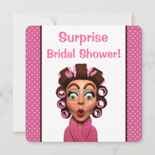 Invitation Femme portant des Curlers (Devant)