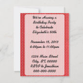 Invitation Femme rétro avec un signe Anniversaire (Dos)