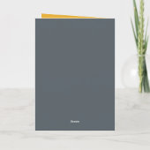 Invitation Femme robe jaune Fleur blanche (Dos)