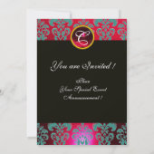 Invitation FEMME ROMANTIQUE AVEC PÂTE DE PÂTE ÉCLAIRANTE, Rou (Dos)