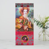 Invitation FEMME ROMANTIQUE AVEC PÂTE DE PÂTE ÉCLAIRANTE, Rou (Debout devant)