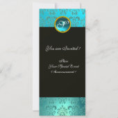 INVITATION FEMME ROMANTIQUE AVEC PÂTE DE PEACOCK ÉCLANTE (Dos)