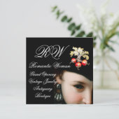 INVITATION FEMME ROMANTIQUE, BIJOUX ANCIENS, GRAND OUVERTURE  (Debout devant)