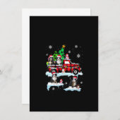 Invitation Femme Santa Bernedoodle sur camionnette à carreaux (Devant / Derrière)