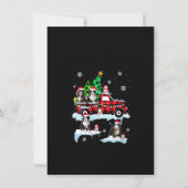Invitation Femme Santa Bernedoodle sur camionnette à carreaux (Devant)