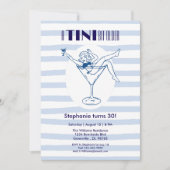 Invitation Femme Un Peu Plus Âgée Thème Martini 30e Anniversa (Devant)