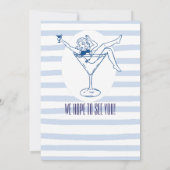 Invitation Femme Un Peu Plus Âgée Thème Martini 30e Anniversa (Dos)