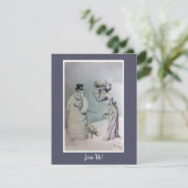 Invitation Femme victorienne et Snowman anthropomorphique (Debout devant)