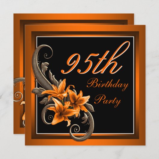 Invitation FEMMES 95e fête d'anniversaire (Devant / Derrière)