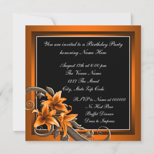 Invitation FEMMES 95e fête d'anniversaire (Dos)