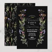 Invitation Femmes à la retraite Fleurs sauvages Floral Ditsy  (Devant / Derrière)