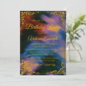 Invitation Femmes coucher de soleil bijou peindre coups de pi (Debout devant)