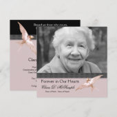 Invitation Femmes de la colombe noire rose - Photos Annonces (Devant / Derrière)