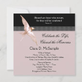 Invitation Femmes de la colombe noire rose - Photos Annonces (Dos)