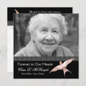 Invitation Femmes de la colombe noire rose - Photos Annonces (Devant / Derrière)