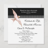 Invitation Femmes de la colombe noire rose - Photos Annonces (Dos)