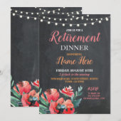 Invitation Femmes de partie d'invitation de dîner de retraite (Devant / Derrière)