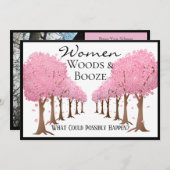 Invitation Femmes drôles Bois & Booze Soirée dames (Devant / Derrière)
