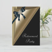 Invitation FEMMES Élégante Black Gold Diamond Parti de retrai (Debout devant)