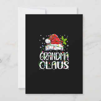 Invitation FEMMES Grand-mère Claus Chemise feux de Noël Pyjam
