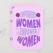 Invitation Femmes habilitées citent violet texte moderne (Devant / Derrière)