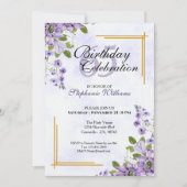 Invitation Femmes n'importe quel âge Anniversaire Floral Clas (Devant)
