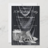 Invitation Femmes Noir Silver Chaussure N'importe quel nombre (Devant)