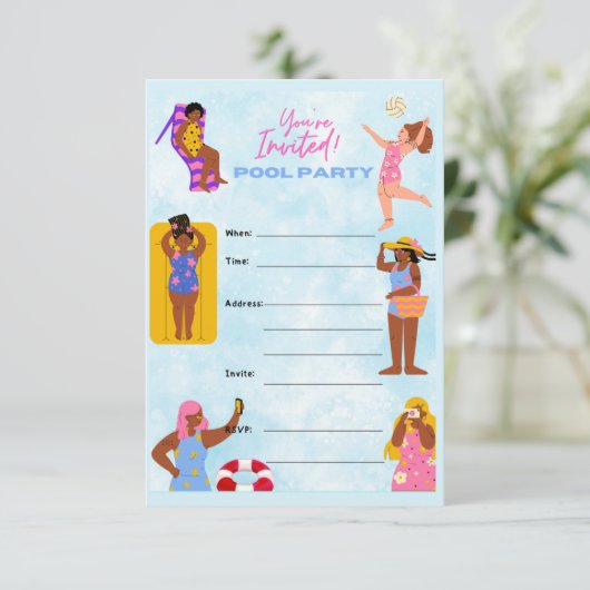 Invitation Femmes Pool (Debout devant)