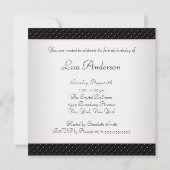 Invitation FEMMES Rose Rose Noir Polka Dot 40e anniversaire (Dos)