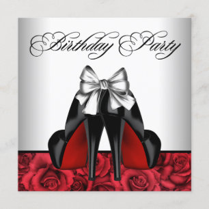 Invitation Femmes Rouge Rose Haut talon Haut de talon Invitat