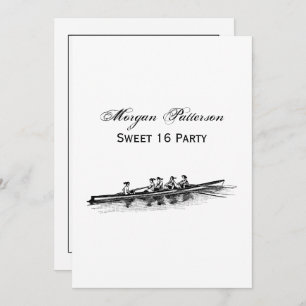 Invitation Femmes Rowers Équipe de l'eau Sports nautiques Noi