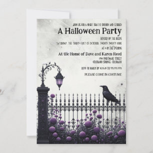 Invitation Fence gothique Parti d'Halloween