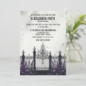 Invitation Fence gothique Parti d'Halloween (Debout devant)