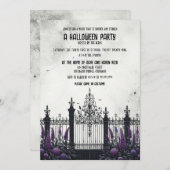 Invitation Fence gothique Parti d'Halloween (Devant / Derrière)