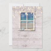 Invitation Fenêtre de plage tropicale Élégant mariage côtier (Dos)