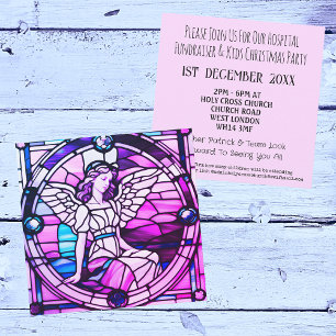 Invitation Fenêtre en verre tendu Angel fête de Noël