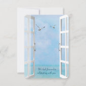 Invitation Fenêtre océanique RSVP avec mouettes (Devant)