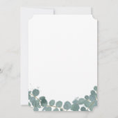 Invitation Fennec Fox Baby shower Aquarelle Verdure (Dos)