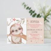 Invitation Fente bébé sur arbre Anniversaire (Debout devant)