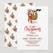 Invitation Fente de Noël sur branche d'arbre (Devant / Derrière)