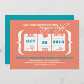 Invitation Fente machine à sous Bachelorette Party à Vegas (Devant / Derrière)