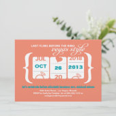 Invitation Fente machine à sous Bachelorette Party à Vegas (Debout devant)