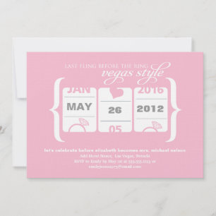 Invitation Fente machine à sous Bachelorette Party à Vegas