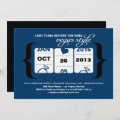 Invitation Fente machine à sous Bachelorette Party à Vegas (Devant / Derrière)