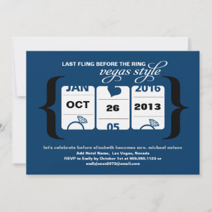 Invitation Fente machine à sous Bachelorette Party à Vegas